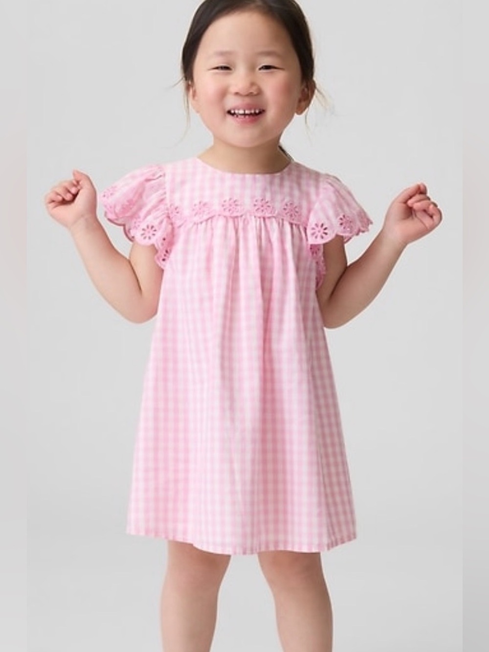 NWT GAP Toddler Eyelet Gingham Dress (Size 2T)